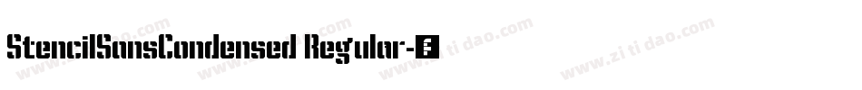 StencilSansCondensed Regular字体转换